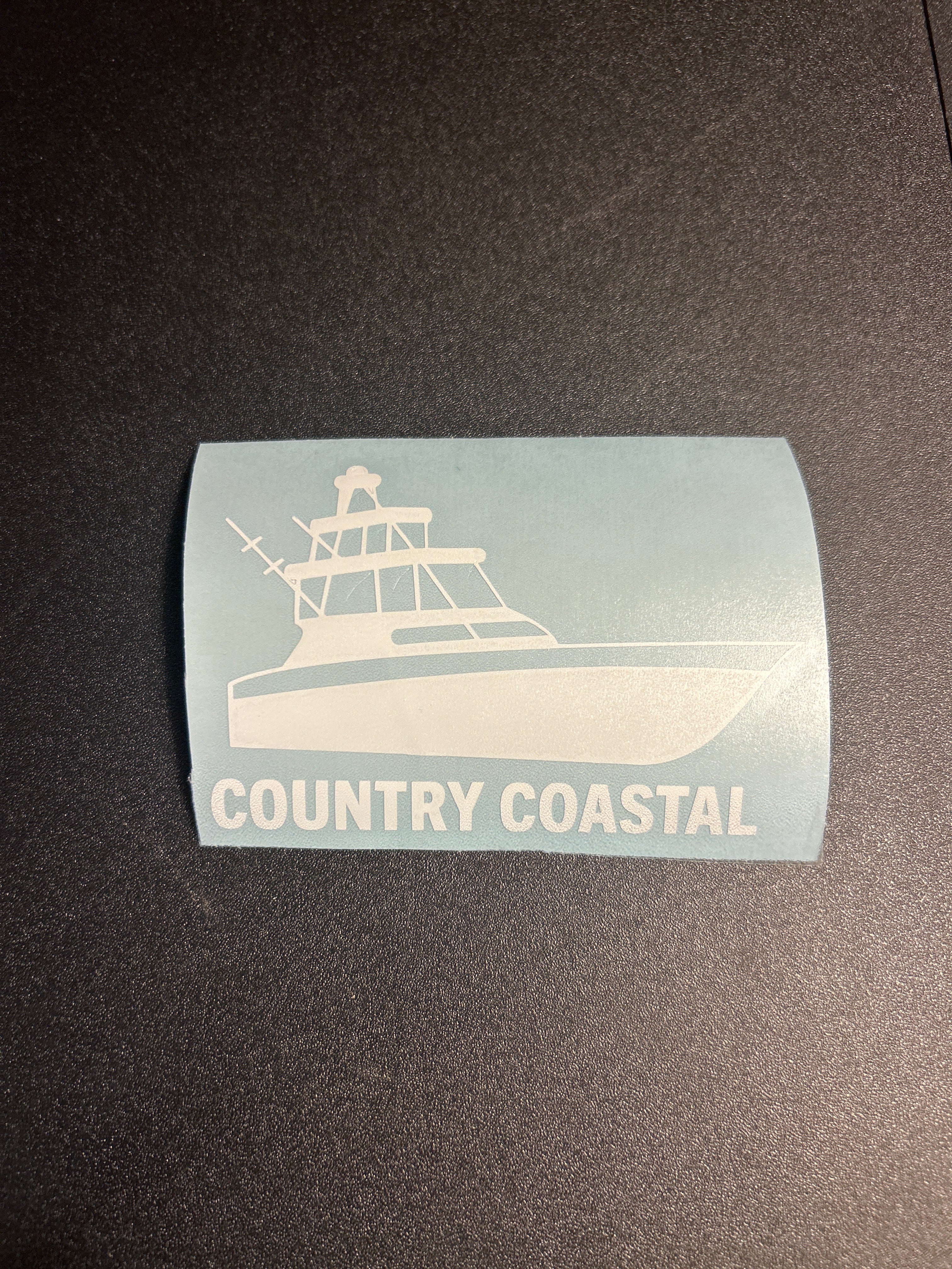 Country Coastal Boat Decal