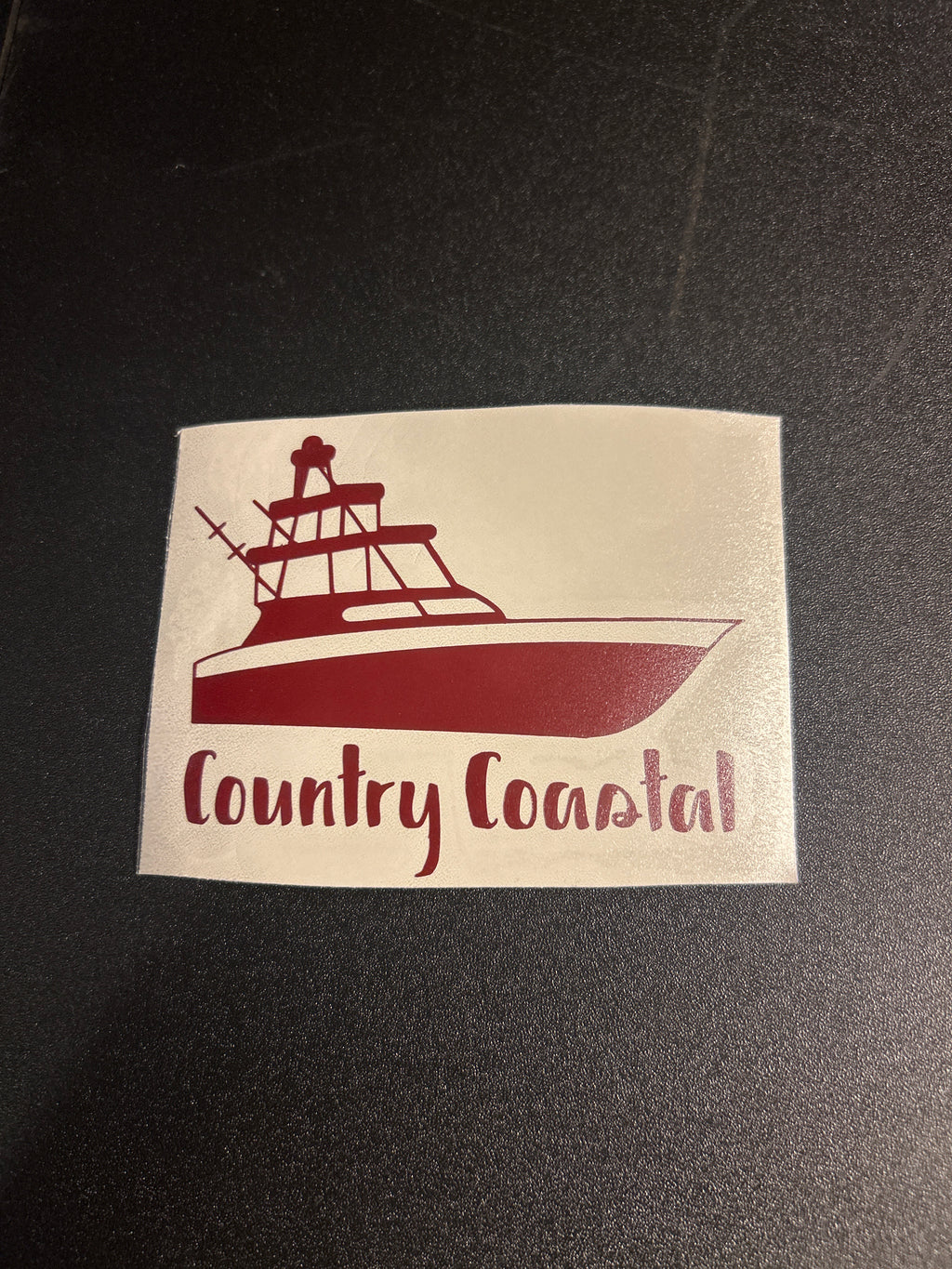 Country Coastal Boat Decal