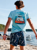 Dog on da boat T-shirt (sky blue)