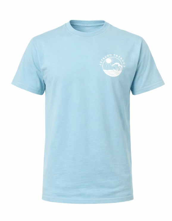Dog on da boat T-shirt (sky blue)